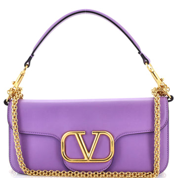 Valentino Garavani VLogo Loco Flap Shoulder Bag Leather Medium