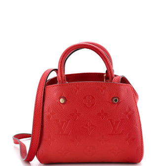 Louis Vuitton Montaigne Handbag Monogram Empreinte Leather Nano