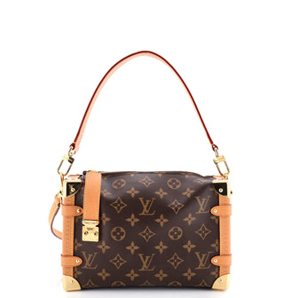 Louis Vuitton Side Trunk Handbag Monogram Canvas MM