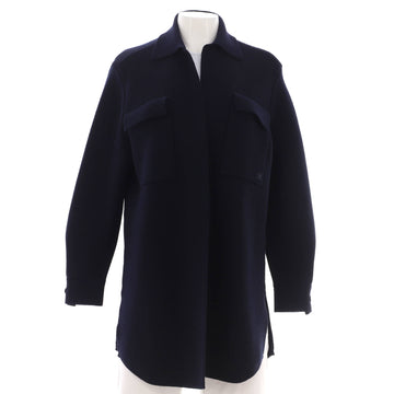 Max Mara Women's Two Pocket Open Long Cardigan Wool