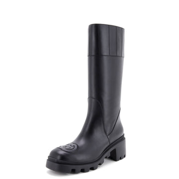 Gucci Women's Interlocking G Knee High Boots Quilted Leather