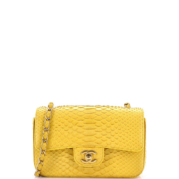 Chanel Classic Single Flap Bag Python Mini