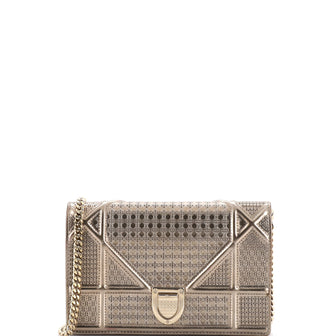 Christian Dior Diorama Wallet on Chain Cannage Embossed Calfskin