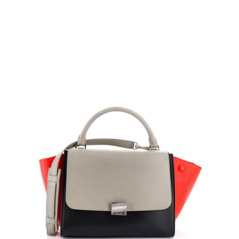 Celine Tricolor Trapeze Bag Leather Small