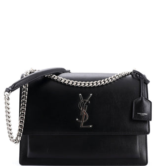 Saint Laurent Sunset Crossbody Bag Leather Large
