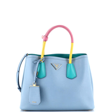 Prada Cuir Double Tote Saffiano Leather Small
