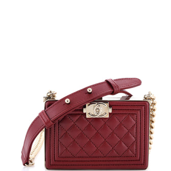 Chanel Boy Chain Box Minaudiere Quilted Lambskin