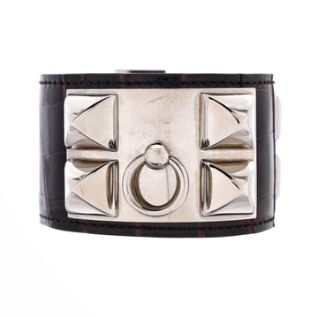 Hermes Collier de Chien Bracelet Alligator
