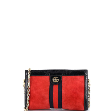 Gucci Ophidia Chain Shoulder Bag Suede Small