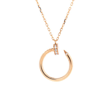 Cartier Juste un Clou Pendant Necklace 18K Rose Gold with Diamonds
