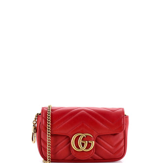 Gucci GG Marmont Flap Bag Matelasse Leather Super Mini