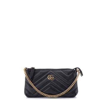 Gucci GG Marmont Chain Shoulder Bag Matelasse Leather Mini
