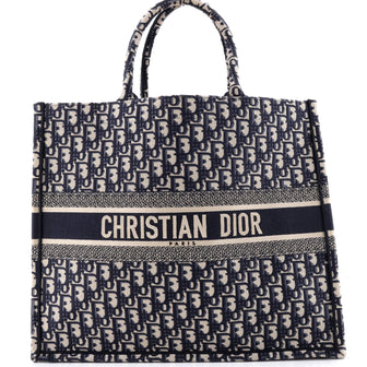 Christian Dior Book Tote Oblique Canvas Large