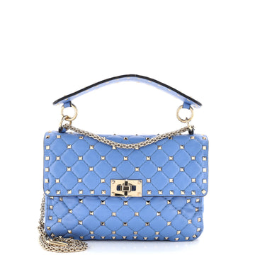 Valentino Garavani Rockstud Spike Flap Bag Quilted Leather Medium
