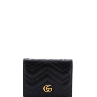 Gucci GG Marmont Trifold Wallet Matelasse Leather Compact