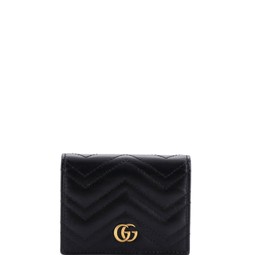 Gucci GG Marmont Trifold Wallet Matelasse Leather Compact
