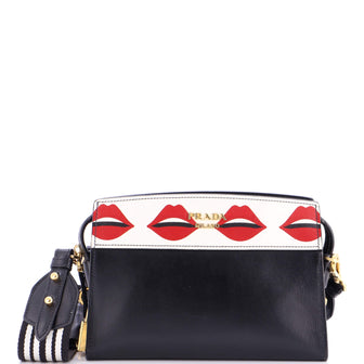 Prada Esplanade Crossbody Bag Printed Saffiano and City Calf Small