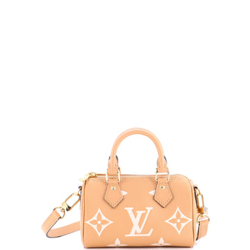 Louis Vuitton Speedy Bandouliere NM Bag Bicolor Monogram Empreinte Giant Nano