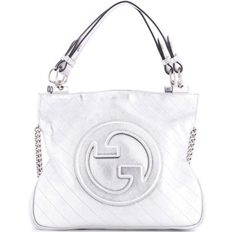 Gucci Blondie NM Tote Diagonal Quilted Leather Small
