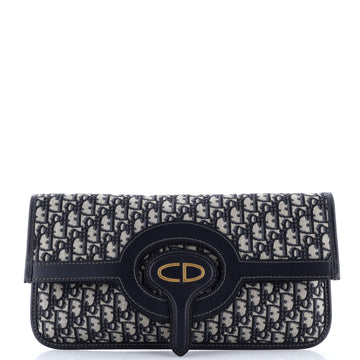 Christian Dior Fold Over Clutch Oblique Canvas