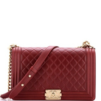 Chanel Boy Flap Bag Quilted Lambskin New Medium