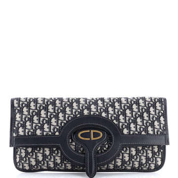 Christian Dior Fold Over Clutch Oblique Canvas