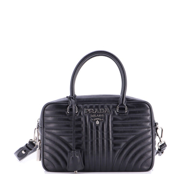 Prada Bowling Bag Diagramme Quilted Leather Medium