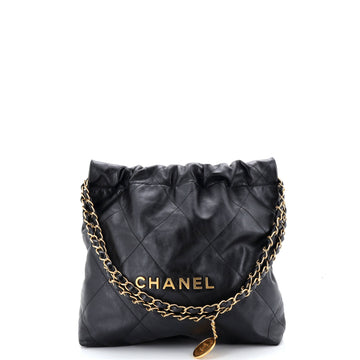 Chanel 22 Chain Hobo Quilted Calfskin Small