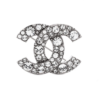 Chanel CC Brooch Metal with Crystals