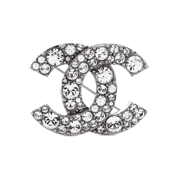 Chanel CC Brooch Metal with Crystals