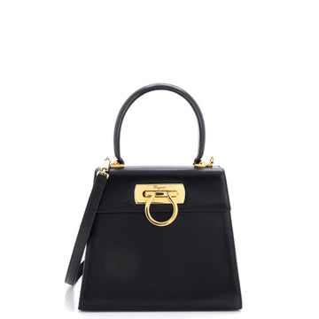 Salvatore Ferragamo Gancini Convertible Top Handle Bag Leather Mini