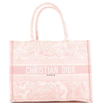 Christian Dior Book Tote Embroidered Canvas Medium