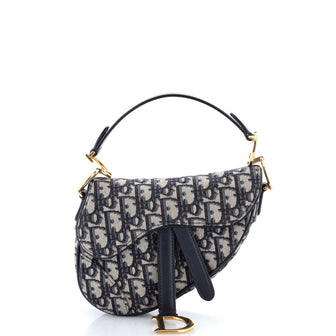 Christian Dior Saddle Handbag Oblique Canvas Mini
