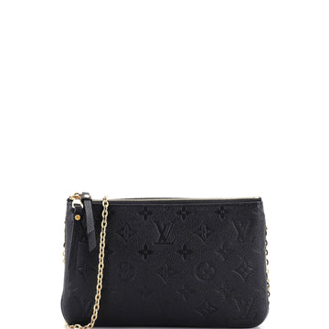 Louis Vuitton Double Zip Pochette Monogram Empreinte Leather