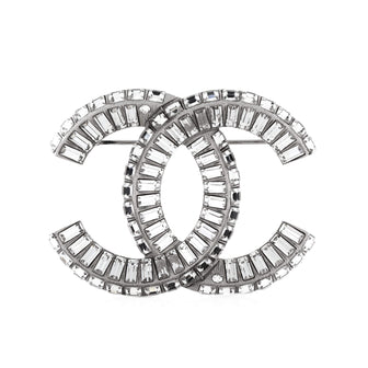 Chanel CC Brooch Metal with Crystals