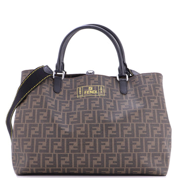 Fendi Convertible Shopping Tote Zucca Coated Canvas East West