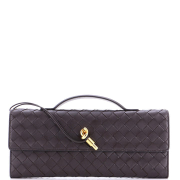 Bottega Veneta Andiamo Top Handle Clutch Intrecciato Nappa Long