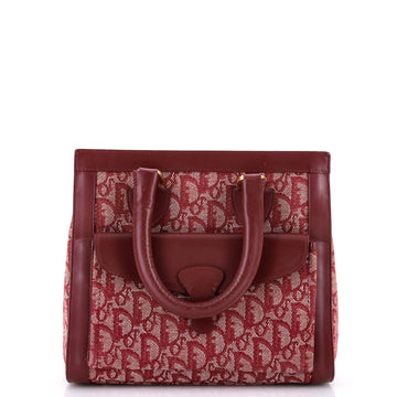 Christian Dior Vintage Trotter Pocket Tote Diorissimo Canvas Small