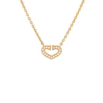 Cartier C Heart de Cartier Pendant Necklace 18K Yellow Gold with Pave Diamonds