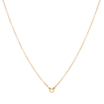 Tiffany & Co. Elsa Peretti Diamonds By The Yard Pendant Necklace 18K Yellow Gold and Diamond 0.05-0.09CT