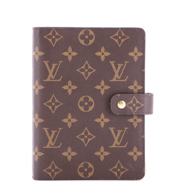 Louis Vuitton Ring Agenda Cover Monogram Canvas MM