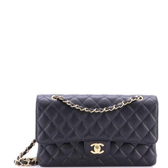 Chanel Classic Double Flap Bag Quilted Caviar Medium