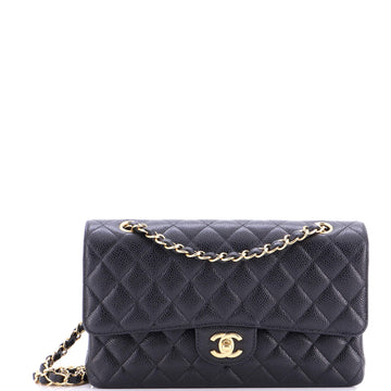 Chanel Classic Double Flap Bag Quilted Caviar Medium