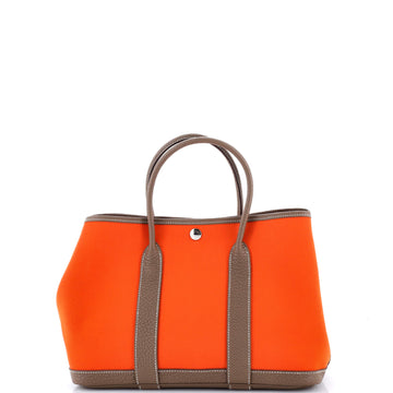 Hermes Garden Party Tote Toile and Leather 30