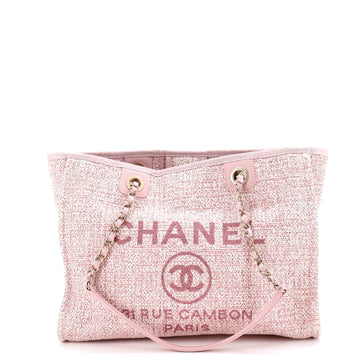 Chanel Deauville Tote Raffia with Glitter Detail Small