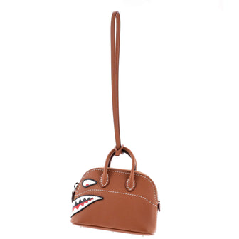 Hermes Bolide Shark Bag Charm Leather