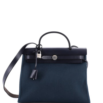 Hermes Herbag Zip Leather and Toile 31