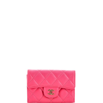 Chanel Classic Flap Card Case Quilted Caviar