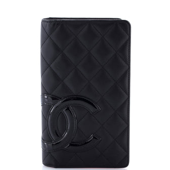 Chanel Cambon Bifold Wallet Quilted Lambskin Long
