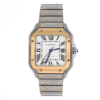 Cartier Santos de Cartier Automatic Watch Stainless Steel and Yellow Gold 35